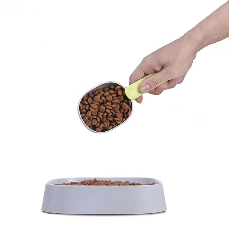 Portable Multi - function Pet Supplies for Cat, Dog, Puppy, Kitten: Feeding Spoon, Food Shovel, Scoop with Sealing Bag Clip
