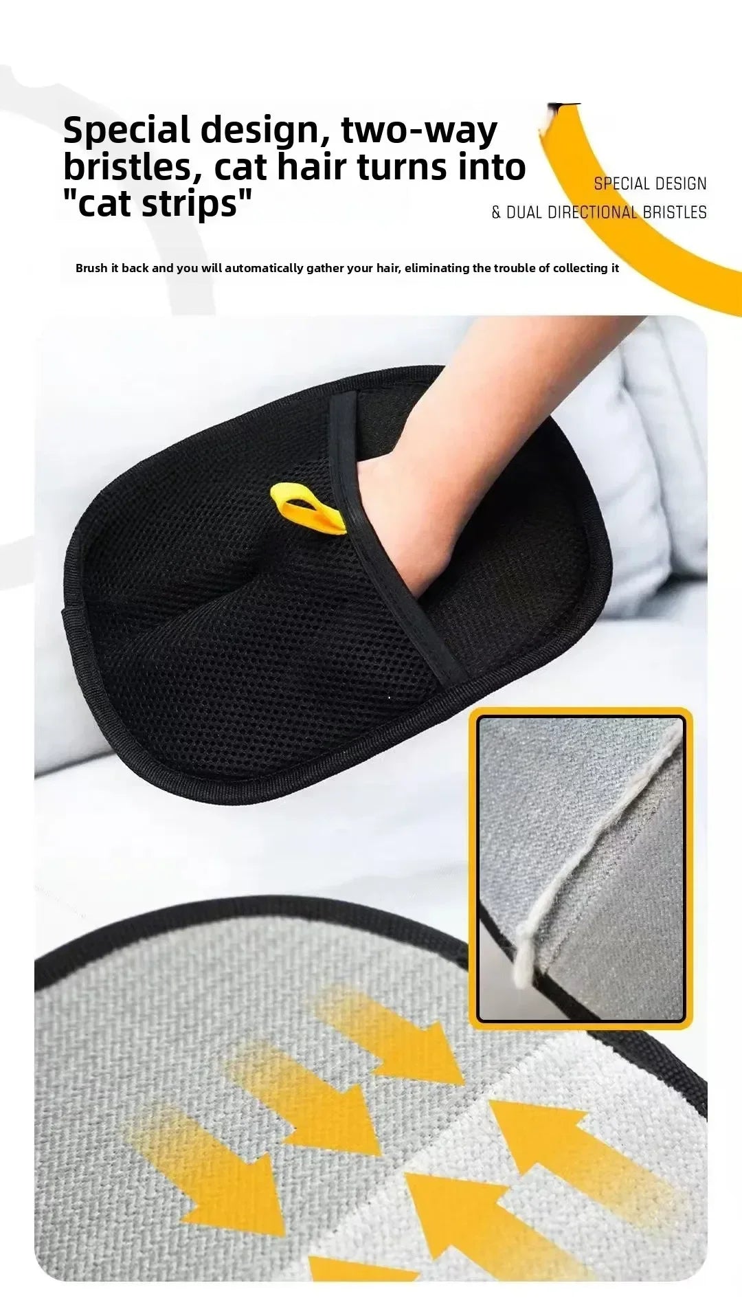 Pet Supplies 2/1pcs Pet Grooming Gloves Etc. Cats Wool Glove Tools and Supplies Dog Grooming Equipment Sofas Carpets Cleaning