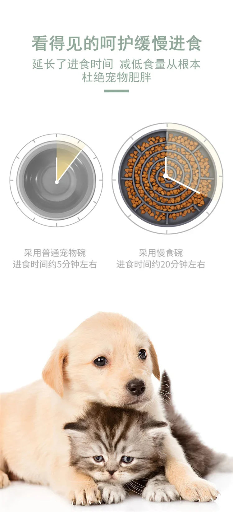 Pet supplies Slow Food  Bowl Cat Anti-Knockover Anti-Slip Food Bowl Puppy Anti-choking Silicone Toy Food Plate