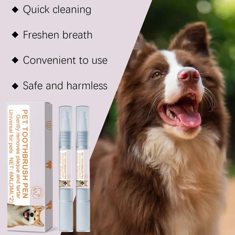 Pet Teeth Cleaning Pen Pet Dental Pen dog Toothbrush Pen Fresh Breath Tooth Whitening Cat Teeth Refreshing Pen pet supplies